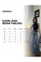 Women's Stone-Embellished High-Waisted Loose-Fit Buckled Jeans - 2