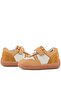 Bob Genuine Leather Tan Cream Barefoot Velcro Elastic Baby Sneaker Shoes - 8