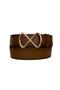 100% Genuine Leather, Gold Endless Buckle Tosado Women's Jeans, Sports Belt 4 Cm=an-byn-42