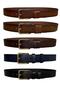 100% Genuine Leather 5-Piece Super Set Women's Jeans Belt=rectangular - 3
