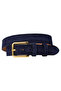 100% Genuine Leather, 4 cm Suede Navy Blue Women's Belt with Gold Color Buckle; Jeans, Sports Belt=Suede.76.Navy Blue - 3