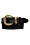 100% Genuine Leather, Gold Set Buckle 4 Cm Black Women's Belt; Jeans, Sports Belt=an-byn-63.gold.set - 8