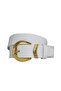 100% Genuine Leather, Gold Set Buckle 4 Cm White Women's Belt; Jeans, Sports Belt=an-byn-63.gold.set - 6