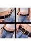 Women's Fashion Gold Color Buckle, One Piece Soft Genuine Leather Dark Brown Belt, 3.8 Cm=amz-08 - 8