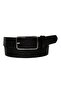 100% Genuine Leather Silver Rectangular Buckle Black Printed Thin Women's Belt, 3cm=3cm-kdn-04