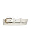 100% Genuine Leather, Gold Color Buckle Thin 2 cm Milk White Women's Belt; Dress, Pants Belt_atnlı - 2