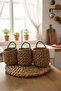 Home Decoration 3-Piece Organizer Flower Pot Flower Pot Organizer Basket (10X10Cm) - 2