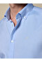 The Office Ready – Blue Non-Iron Oxford Shirt with Durable Weave, Slim Fit - 8
