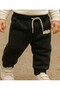 165-11-25 Girl's 3 Thread Count Fleece-Lined Warm Sweatpants 1-4 Years Old - 6