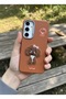 Samsung Galaxy S23 Case Cute Poddle Embroidered Leather-Look Flexible and Protective Phone Case - 2