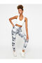 Abstract Printed Sports Leggings High Waist