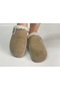Women's Genuine Leather Genuine Fur Stone Buckle Slippers - 5
