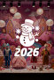2026 Snowman Glass Decal - New Year Glass Window Sticker