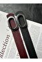 2-Pack Let O Letter Patterned Women's Silver Buckle Belt Coat Belt Dress Belt Trouser Belt