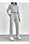 Women's Clothing, Gray Woven Set, Bottom Top Set - 4