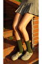 Winter Thermal Wool Warm Lambswool Non-Elastic Women's Derby Khaki Socks - 3