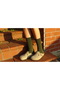 Winter Thermal Wool Warm Lambswool Non-Elastic Women's Derby Khaki Socks - 2