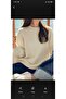 Cream Crew Neck Oversized Women's Knitwear Sweater - 2
