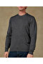 Suave Knitted Fabric Cotton Modern Fit Dark Gray Crew Neck Men's Plain Knitwear - 3