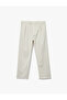 Viscose Blend Winter Trousers with Pocket Detail and Elastic Waist - 3