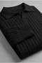 Men'S, Old Money Culture, Line Look, Polo Collar, Knitwear Sweater Pltk09 - 7