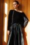 6933 Women's Boat Neck Slim Seasonal Knitwear Sweater Black - 4