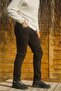 Men's Black Slim Fit Lycra Stretchy Jeans Jeans - 2