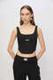 Ss6112 Zippered Back Cotton Bustier - 3