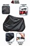 Black Double Seat, 3 Seater, 3 Wheels, Electric Motorcycle Tarpaulin, Waterproof, Elastic - 2