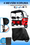 Black Cabin Moped Tarpaulin for 3 Persons, 3-Wheel Cabin Tarpaulin