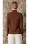 Knitted Blouse with a High Neck, Drawstring Detail at the Front and Slit Detail. - 3