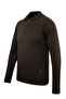 Men's Polo Neck Knitwear Brown Sweater Patterned Steel Knit Classic Fit - 5004F - 2