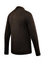 Men's Polo Neck Knitwear Brown Sweater Patterned Steel Knit Classic Fit - 5004F - 4