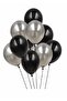 Metallic silver Pastel black Balloon 12" inch 25 Pieces - 2