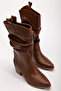 Women's Western Cowboy Leather Embroidered Bellows Boots - 6