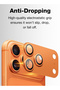 Square Lens Protector for iPhone 17 Pro/Pro Max – Orange - 3