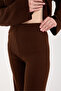 Cardigan Pants Coffee Women's Bottom Top Knitwear Set - 7