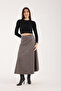 Long Suede Skirt - 90 cm Full Length Flawed Suede Skirt - 5