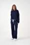 Women's Crew Neck Lace-Up Sweater Pants Knit Top and Bottom Set - 4