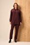 Women's Comfortable Fit Stone Set Plum 30938 - 4
