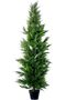 5ft Artificial Cedar Tree Outdoor Front Porch Decor in Black Planter