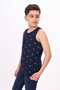 Boy's Printed Basic Crew Neck Undershirt - 3