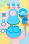 Baby Feeding Set Blue 11 Piece Silicone Food Set – Bpa-Free