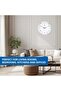Ajanta Plastic Wall Clock 497-White – 28cm White Dial Analog Quartz Clock with Silver Rim - 6