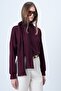 Plum Shawl Detailed Regular Fit Modal Fabric Blouse Alc-X14653 - 5