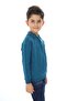 Boy's Printed Polo Neck Buttoned Long Sleeve T-Shirt - 2