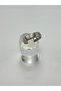 Serrated Plate Adjustable Ring (Unisex) (Steel) Silver - 5