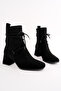Emma Thick Heeled Knitwear Tied Boots