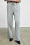 Anselma Women's Organic Cotton Regular Elastic Waistband Drawstring Double Pocket Wide Leg Gray Top and Bottom Set - 6