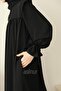 Zeynep Sleeve Tie Dress Black - 7